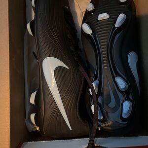 Nike Black and Light Blue Cleats soccer/ football